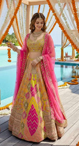 AZMA MULTICOLOURED LEHENGA