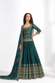 Zariya Forest Green Lehenga Set