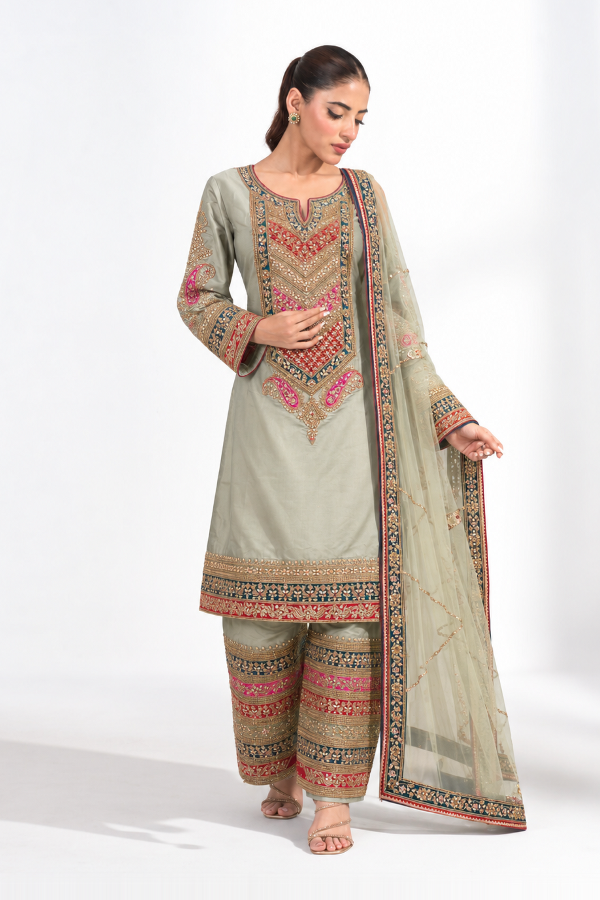 Zivara Sage Embroidered Set — view 2