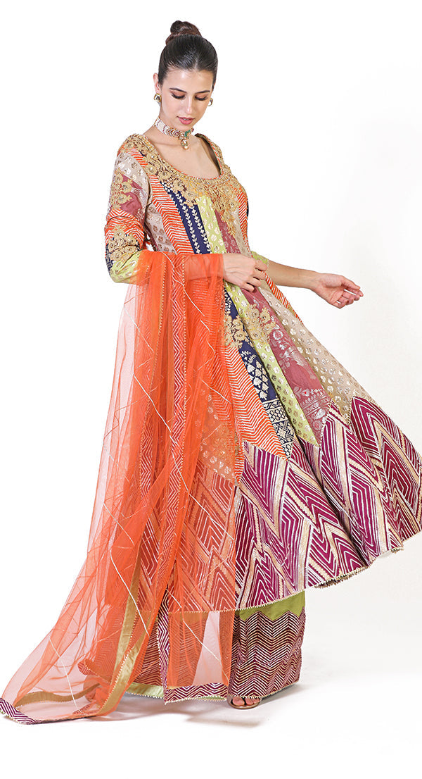 Tilfi jamavar peplum sharara
