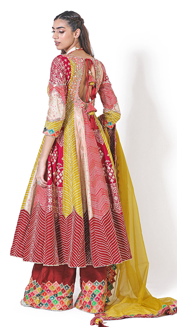 Brocade multi jamavar sharara