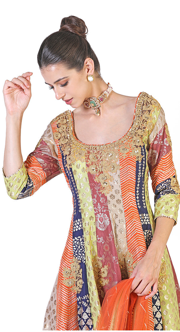 Tilfi jamavar peplum sharara