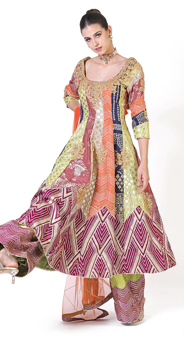 Tilfi jamavar peplum sharara