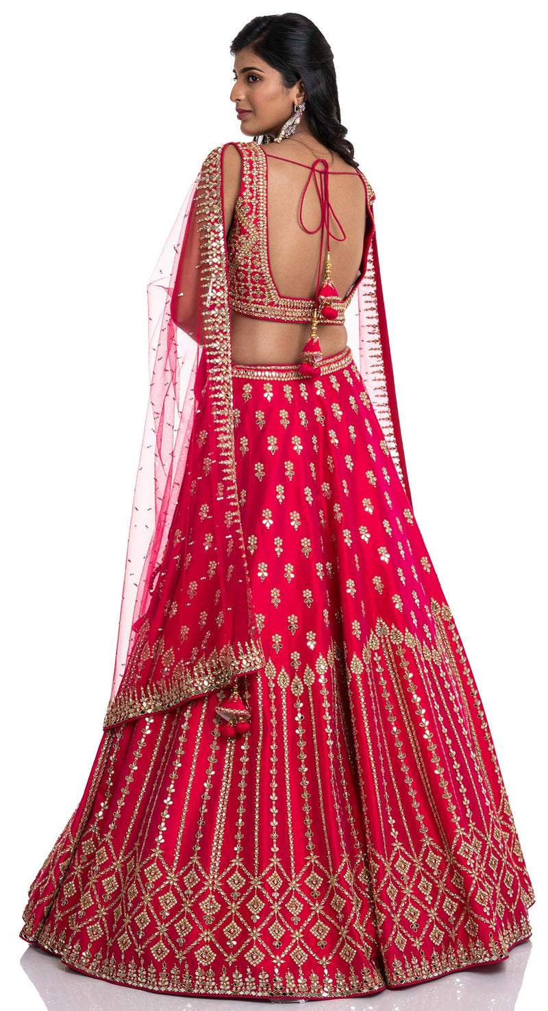 Buy Purple Art Silk Banarasi Stone Work Umbrella Lehenga Wedding Wear Online  at Best Price | Cbazaar