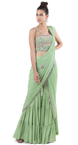 Minty Sharara Drape