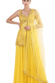 Yellow Sheeshadori Sharara