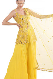 Yellow Sheeshadori Sharara