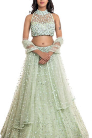PEARL SEA GREEN  LEHENGA