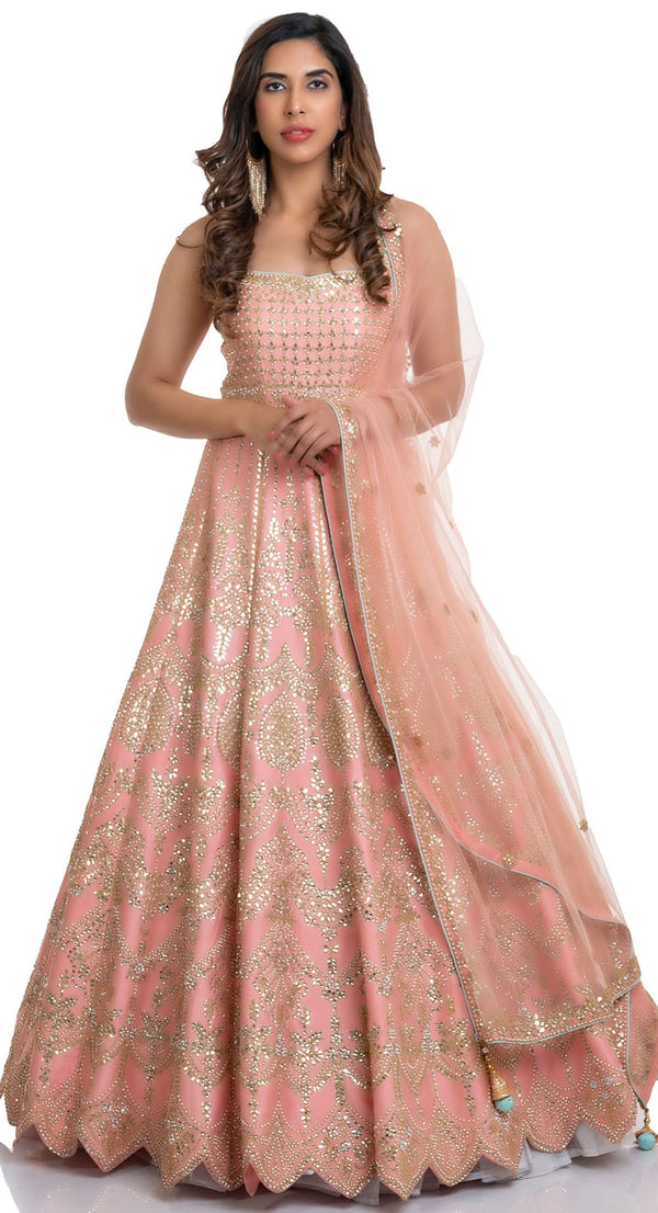 Pretty Pink and Yellow Rajputi Dress For Women [Buy Online] - Rana's by  Kshitija