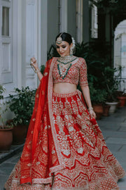 new design bridal lehenga by poshak